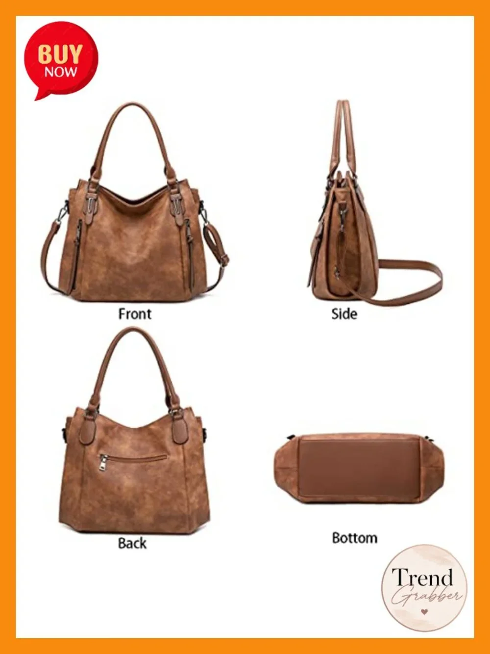 Boho Shoulder Crossbody Hobo Bag Faux Leather Purse Ladies Handbag